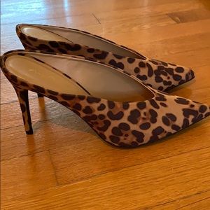 Leopard Mule Heels